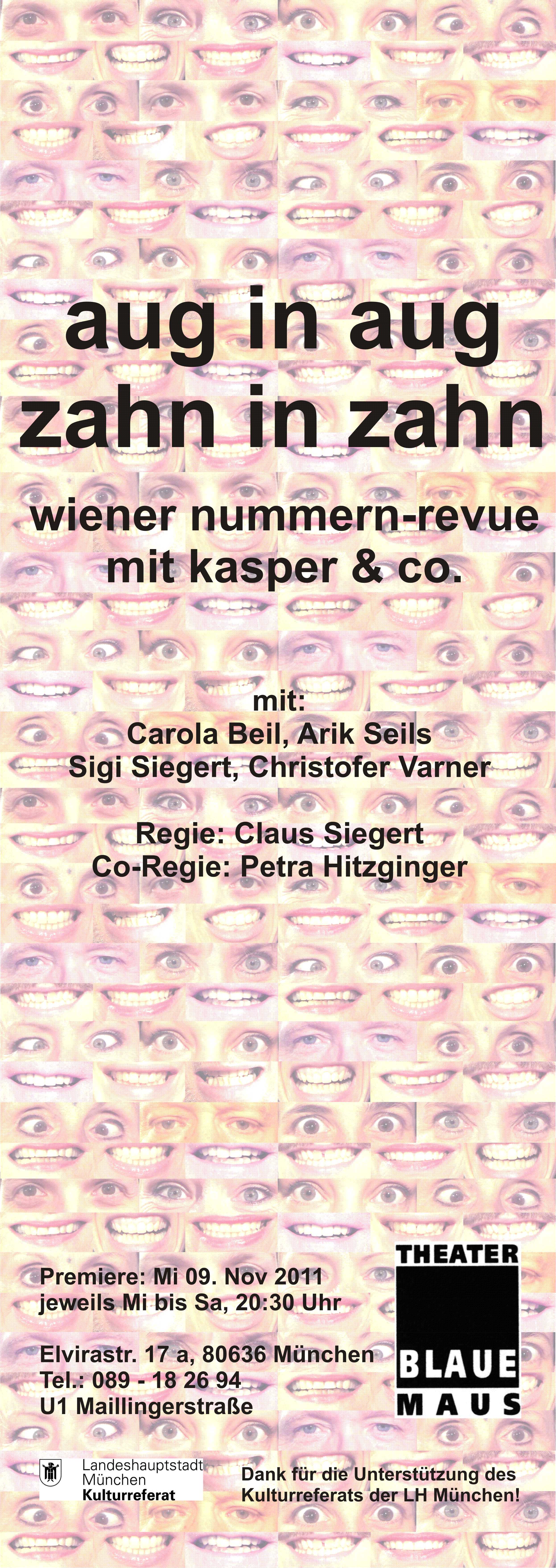 aug in aug - zahn in zahn - wiener nummern-revue mit kasper & co